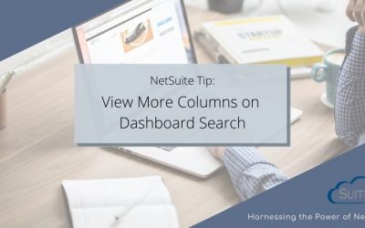 View More Columns on Dashboard Search