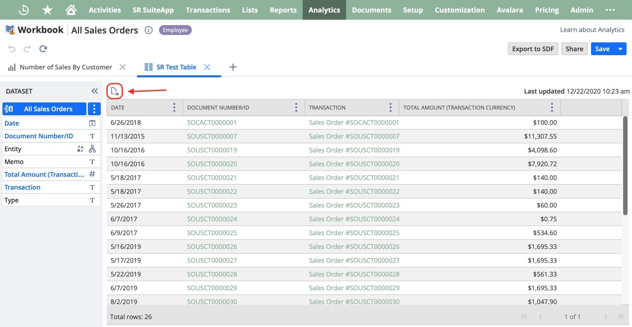 How to Export Workbooks to a CSV File | SuiteRep