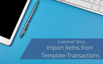 Import Items from Template Transactions