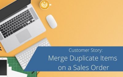 Merge Duplicate Items on a Sales Order