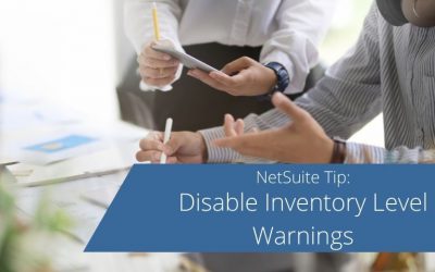 Disable Inventory Level Warnings