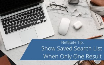 Show Saved Search List When Only One Result