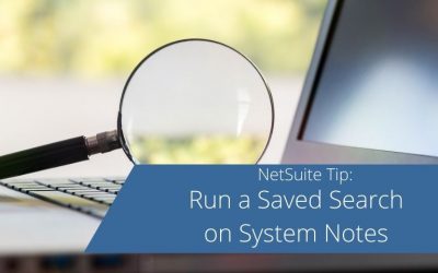 Run a Saved Search on System Notes