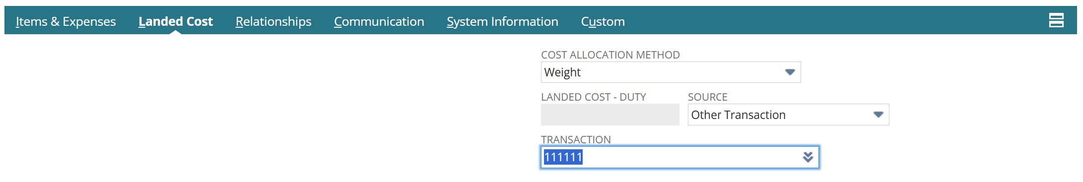 Add landed cost bill to NetSuite item receipt