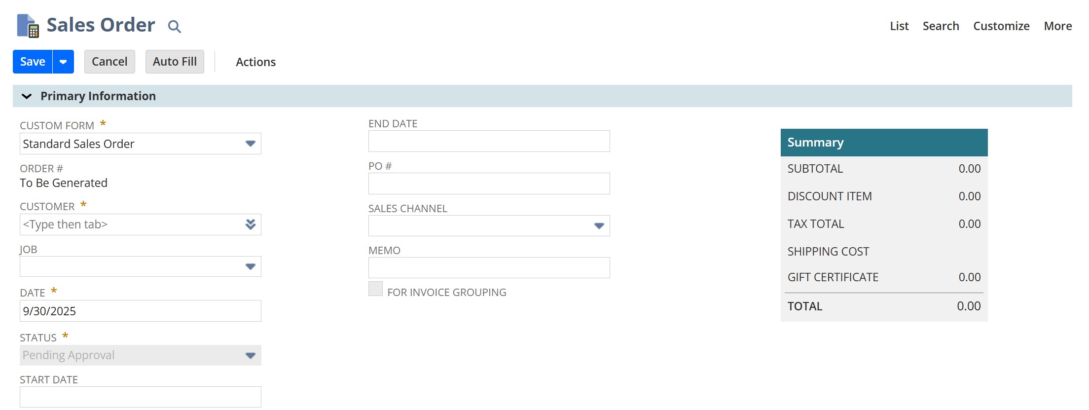Assign Sales Channel on NetSuite Sales Order