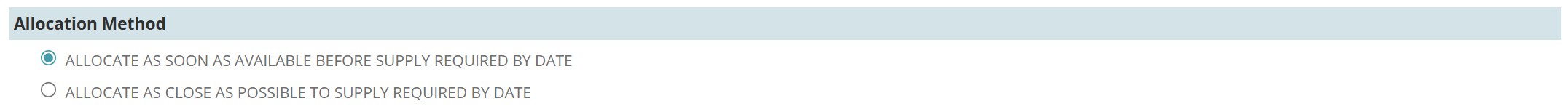 NetSuite order allocation strategy allocation method
